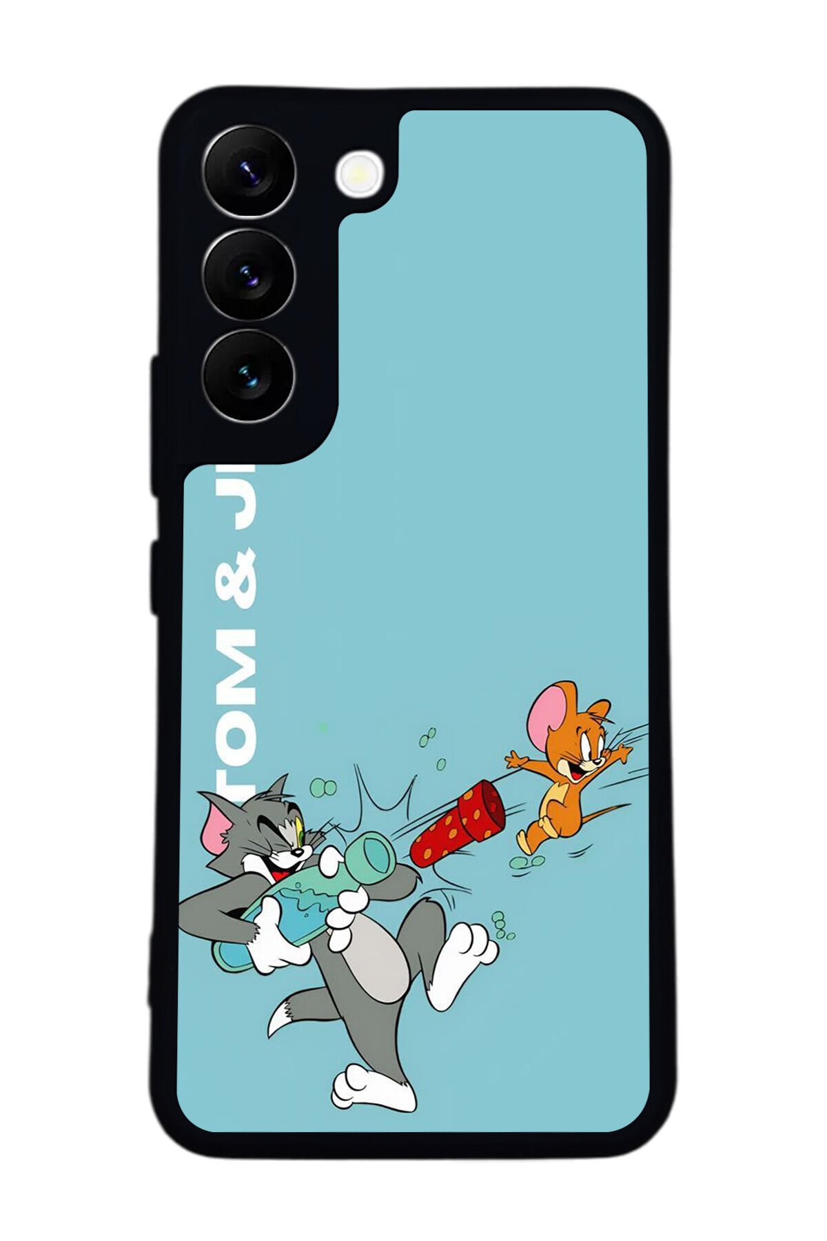 Samsung Galaxy S22 Uyumlu Tom And Jerry Tasarımlı Glossy Premium Kılıf
