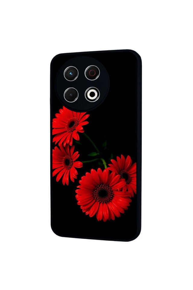 Tecno Spark 30 Pro Uyumlu Cicek Tasarımlı Glossy Premium Kılıf