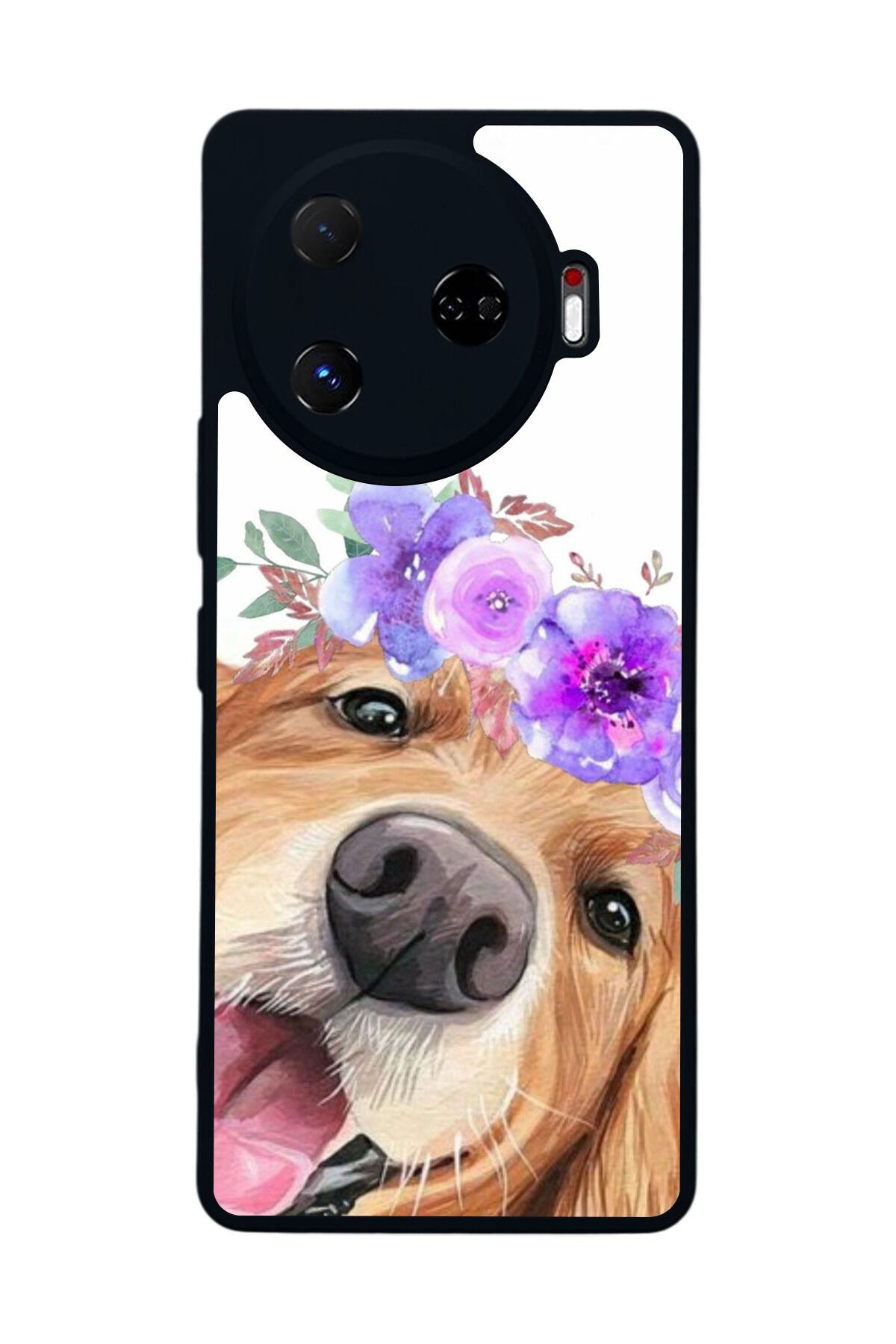 Tecno Camon 30 Pro Uyumlu Golden Kopek Tasarımlı Glossy Premium Kılıf