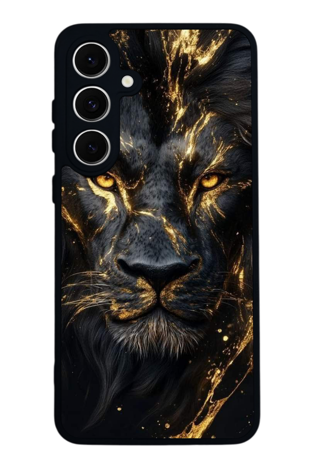 Samsung Galaxy S24 FE Uyumlu Aslan Tasarımlı Glossy Premium Kılıf