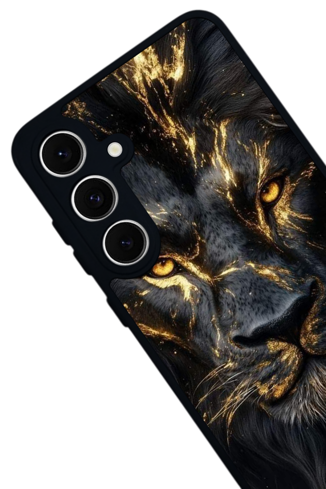Samsung Galaxy S24 FE Uyumlu Aslan Tasarımlı Glossy Premium Kılıf