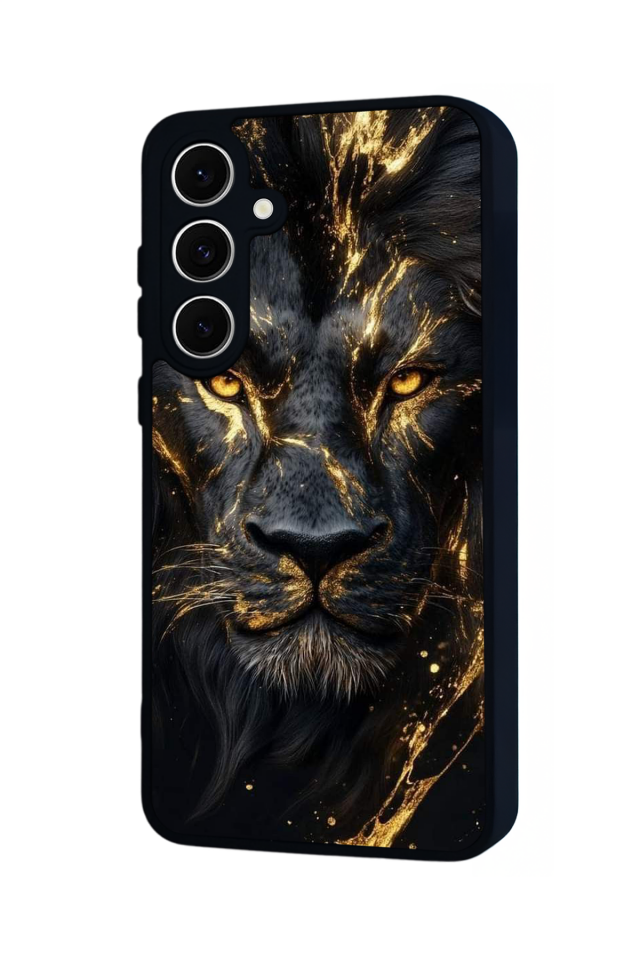 Samsung Galaxy S24 FE Uyumlu Aslan Tasarımlı Glossy Premium Kılıf