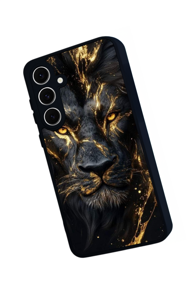 Samsung Galaxy S24 FE Uyumlu Aslan Tasarımlı Glossy Premium Kılıf