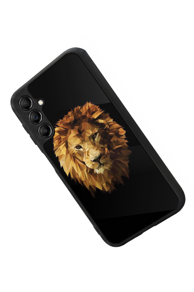 Samsung Galaxy A14 Uyumlu Aslan Tasarımlı Glossy Premium Kılıf