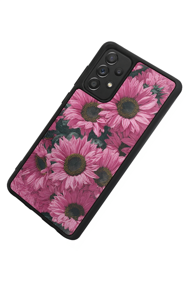 Samsung Galaxy A72 Uyumlu Cicek Tasarımlı Glossy Premium Kılıf