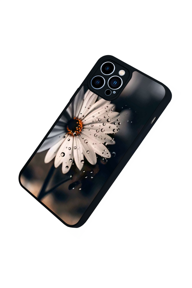 iPhone 12 Pro Max Uyumlu Cicek Tasarımlı Glossy Premium Kılıf