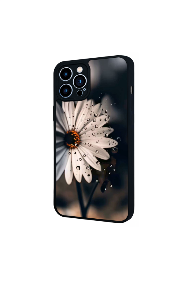 iPhone 12 Pro Max Uyumlu Cicek Tasarımlı Glossy Premium Kılıf