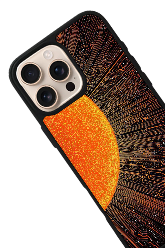 iPhone 16 Pro Uyumlu Gunes Tasarımlı Glossy Premium Kılıf