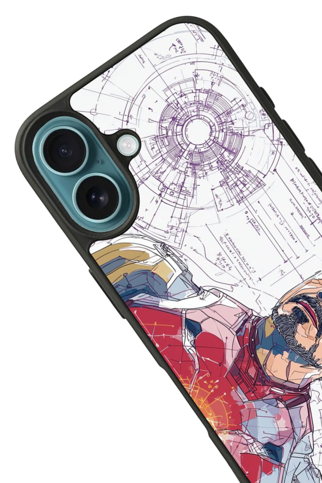 iPhone 16 Uyumlu Iron Man ( Demir Adam ) Tasarımlı Glossy Premium Kılıf