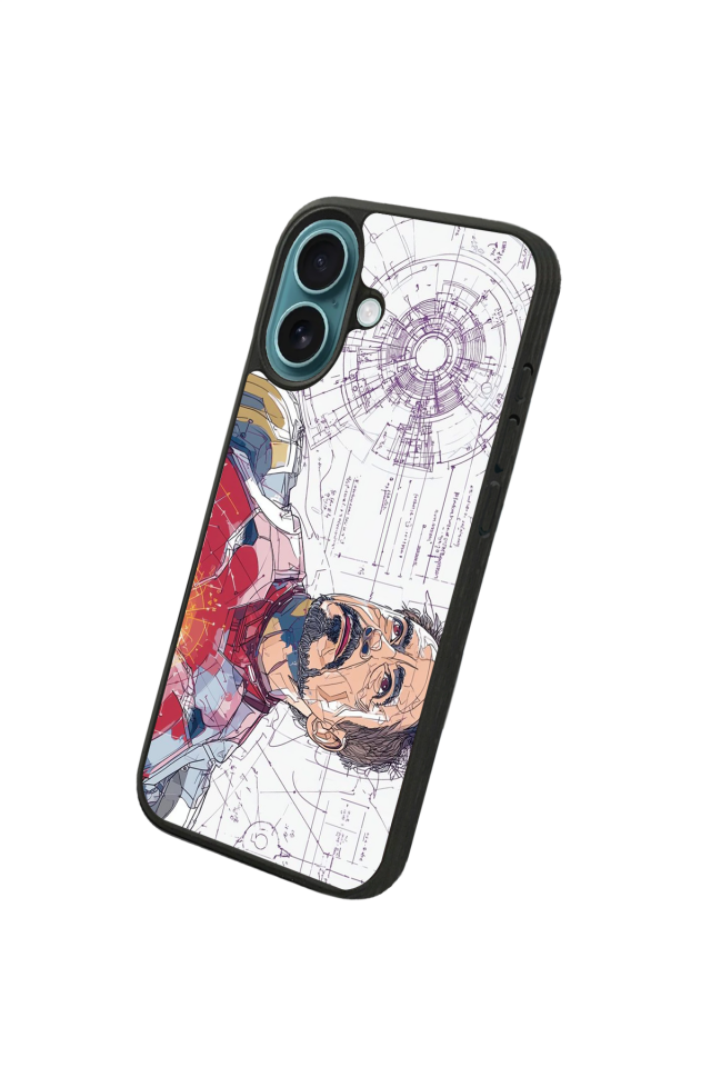 iPhone 16 Uyumlu Iron Man ( Demir Adam ) Tasarımlı Glossy Premium Kılıf