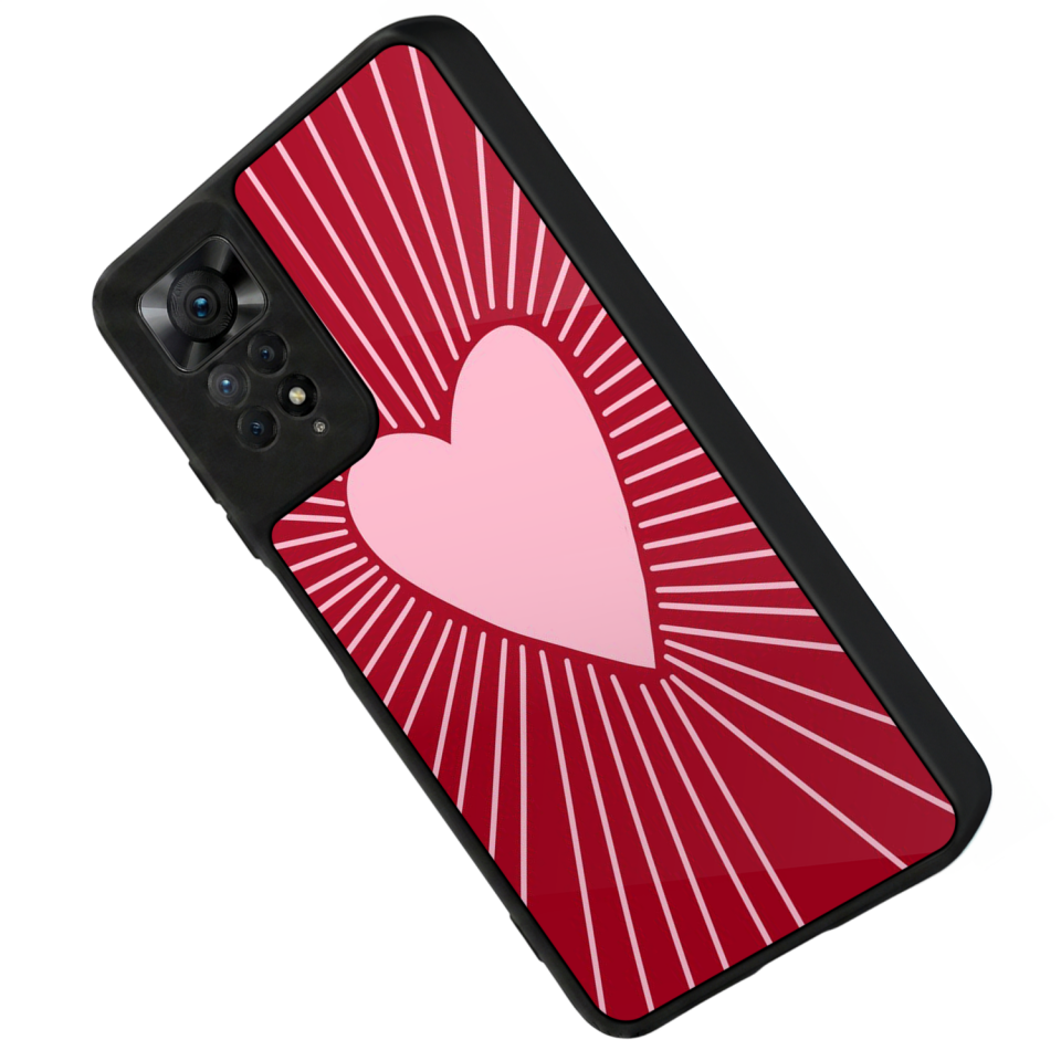 Xiaomi Redmi Note 12 Pro Uyumlu Kalp Love Tasarımlı Glossy Premium Kılıf