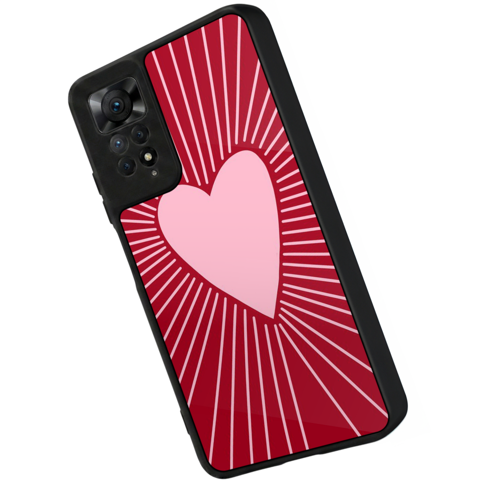 Xiaomi Redmi Note 12 Pro Uyumlu Kalp Love Tasarımlı Glossy Premium Kılıf
