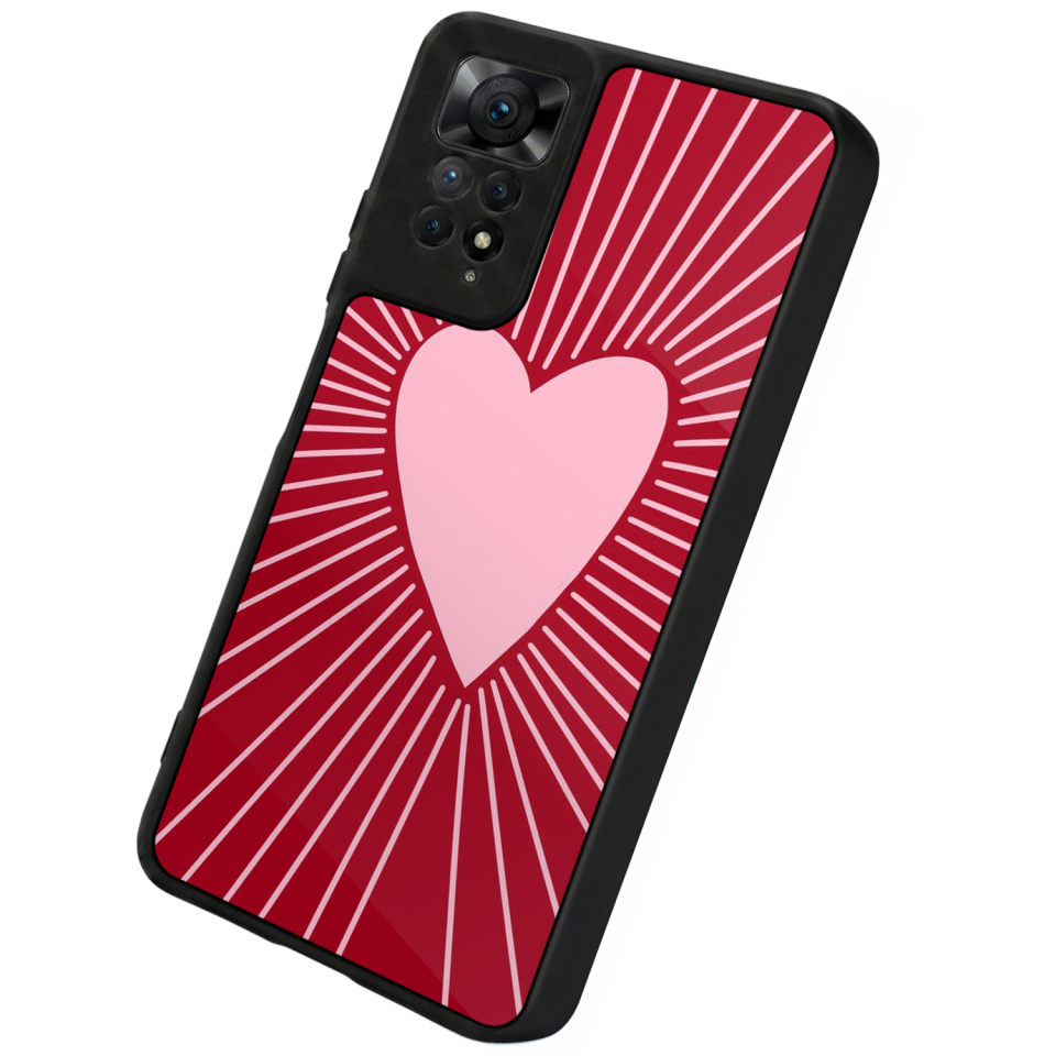 Xiaomi Redmi Note 12 Pro Uyumlu Kalp Love Tasarımlı Glossy Premium Kılıf