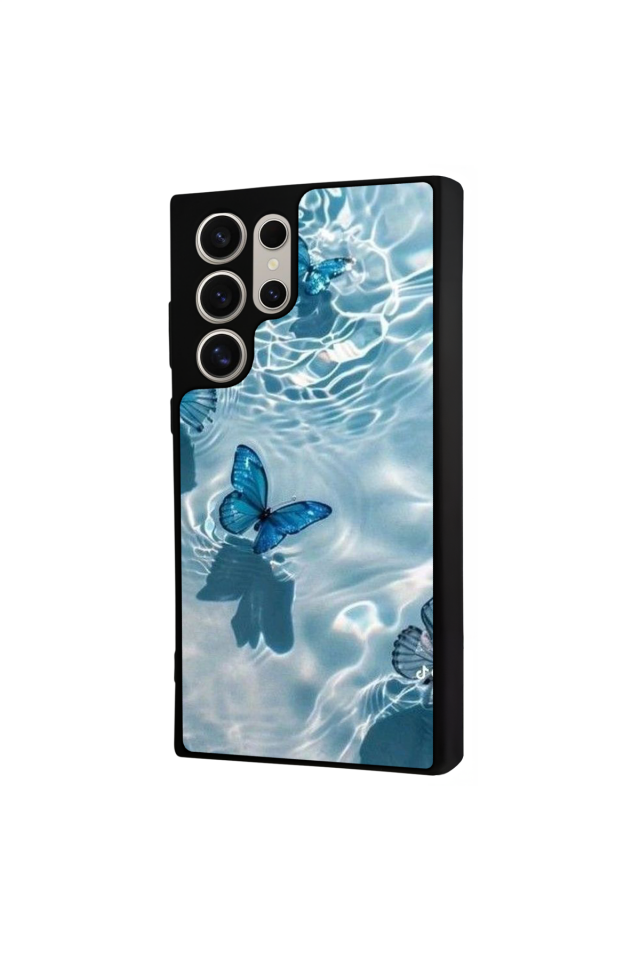 Samsung Galaxy S24 Ultra Uyumlu Kelebek Tasarımlı Glossy Premium Kılıf