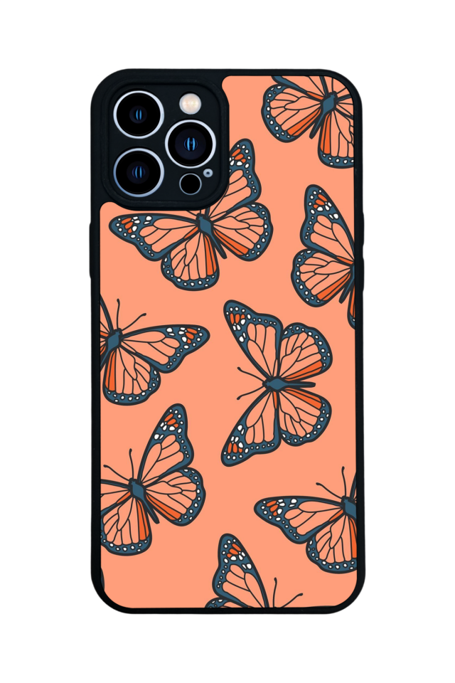 iPhone 13 Pro Max Uyumlu Kelebek Tasarımlı Glossy Premium Kılıf
