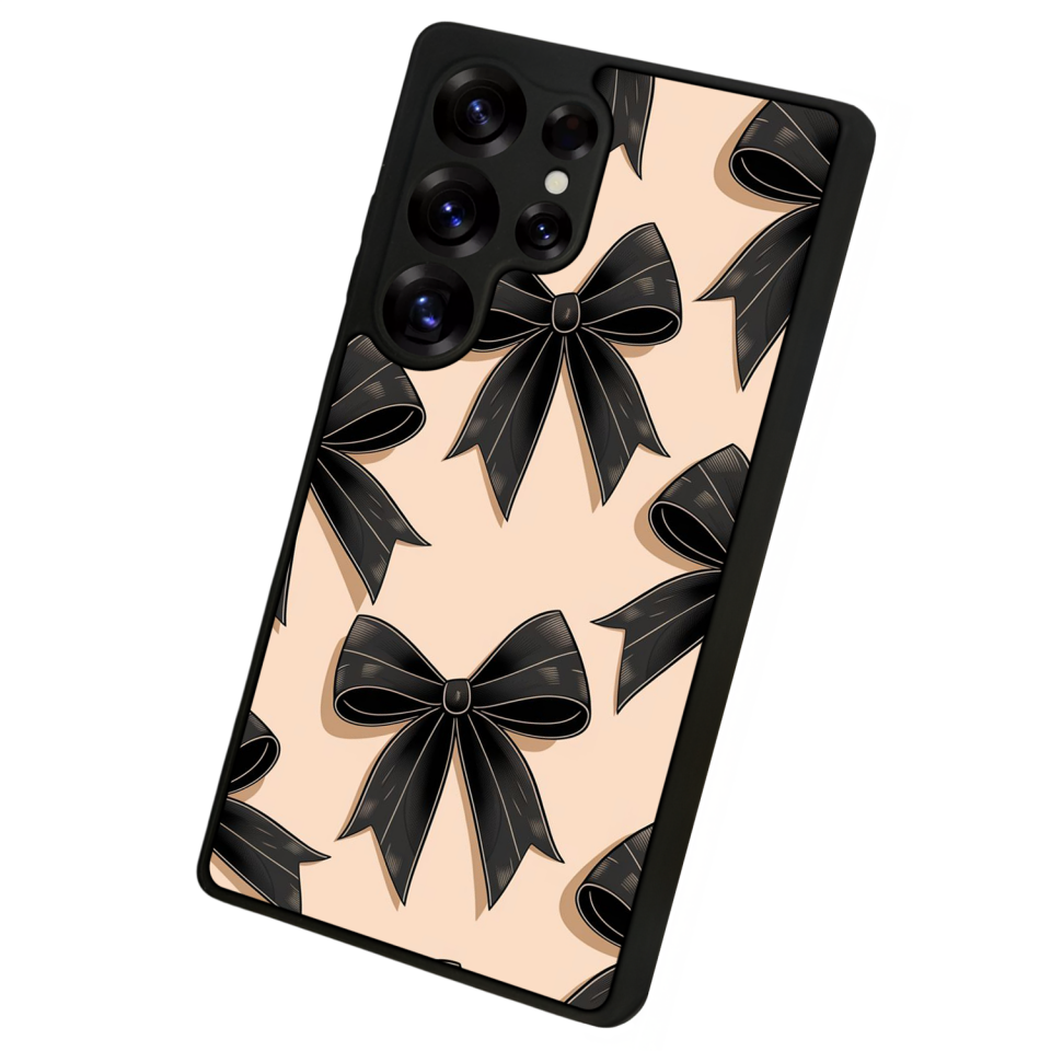 Samsung Galaxy S25 Ultra Uyumlu Kurdele Tasarımlı Glossy Premium Kılıf