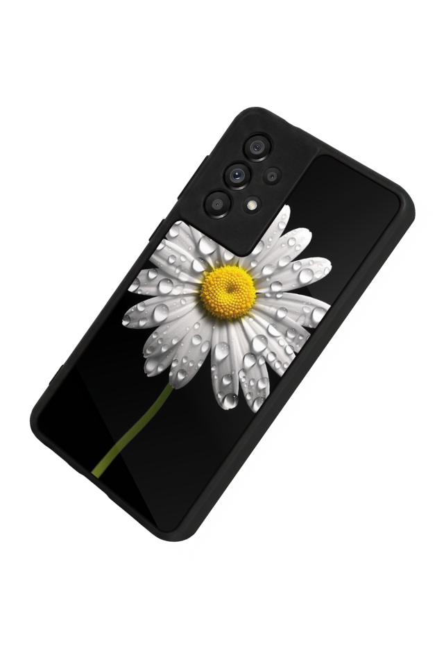 Samsung Galaxy A73 Uyumlu Papatya Tasarımlı Glossy Premium Kılıf