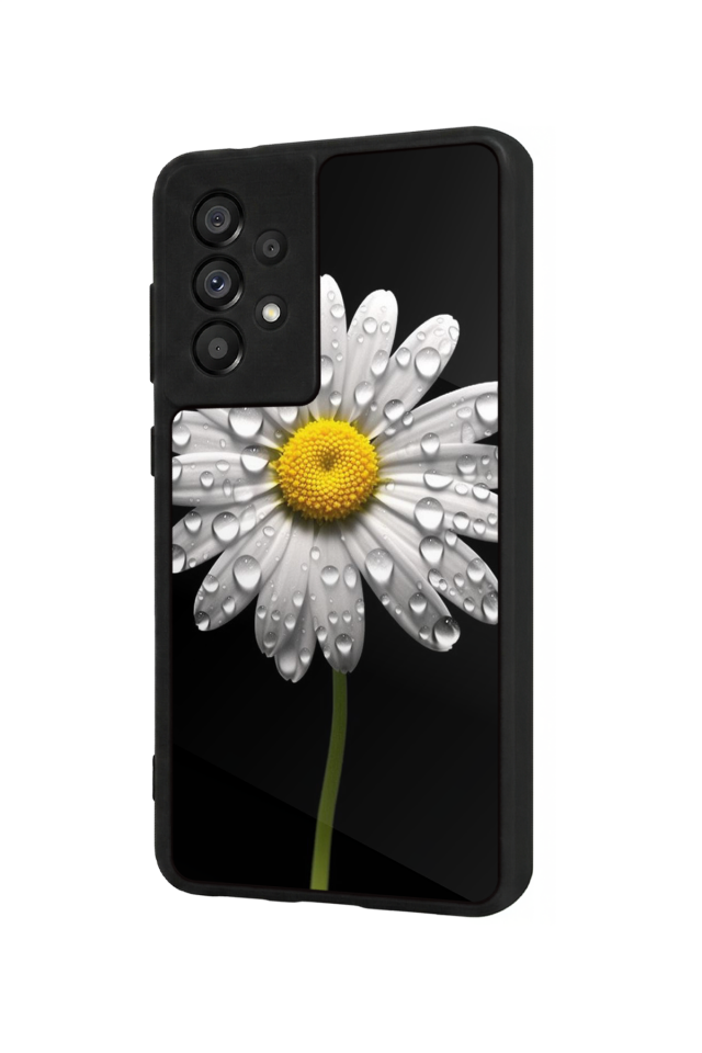 Samsung Galaxy A73 Uyumlu Papatya Tasarımlı Glossy Premium Kılıf