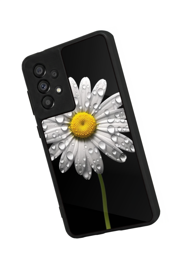 Samsung Galaxy A73 Uyumlu Papatya Tasarımlı Glossy Premium Kılıf