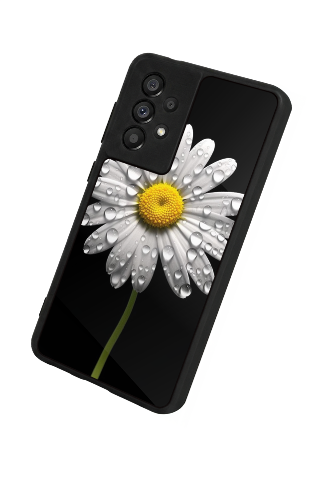 Samsung Galaxy A73 Uyumlu Papatya Tasarımlı Glossy Premium Kılıf