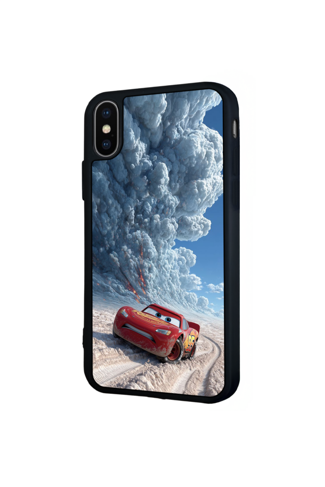 iPhone X/ XS Uyumlu Şimsek McQueen Tasarımlı Glossy Premium Kılıf