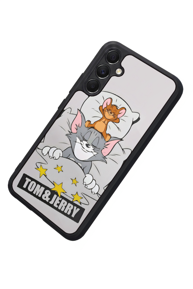 Samsung Galaxy M34 Uyumlu Tom And Jerry Tasarımlı Glossy Premium Kılıf