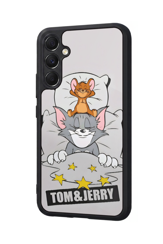 Samsung Galaxy M34 Uyumlu Tom And Jerry Tasarımlı Glossy Premium Kılıf