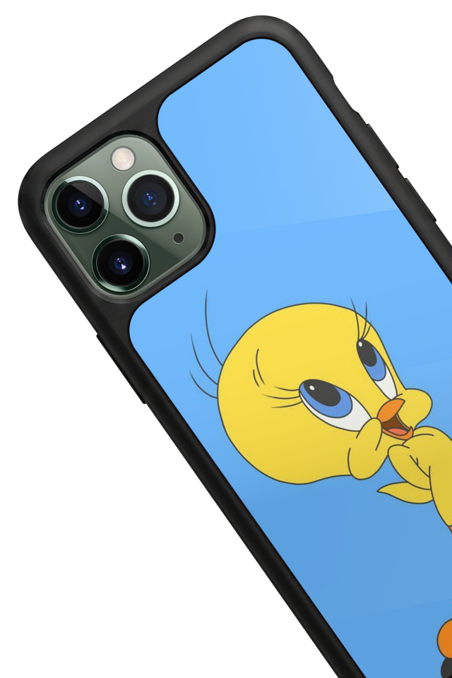 iPhone 11 Pro Max Uyumlu Tweety Tasarımlı Glossy Premium Kılıf