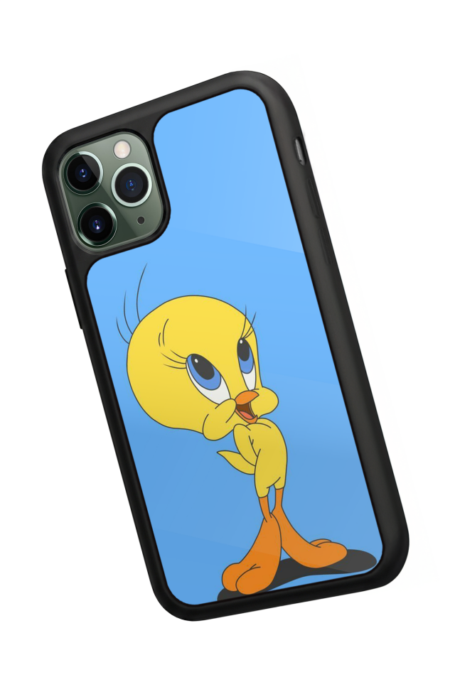 iPhone 11 Pro Max Uyumlu Tweety Tasarımlı Glossy Premium Kılıf
