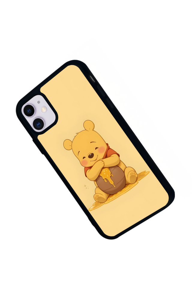 iPhone 11 Uyumlu Winnie Tasarımlı Glossy Premium Kılıf