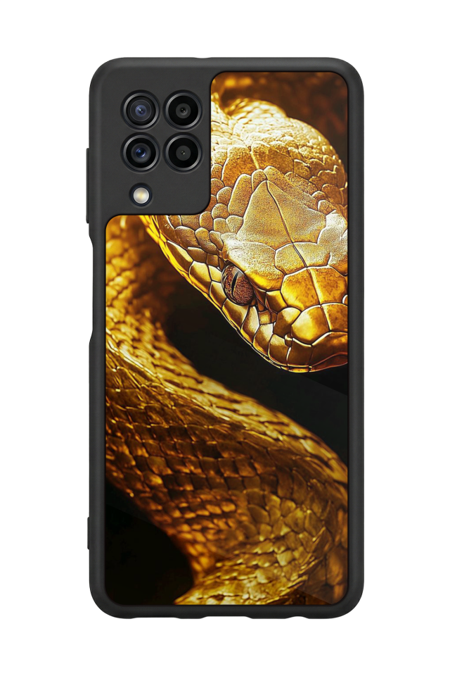 Samsung Galaxy M32 Uyumlu Yılan Tasarımlı Glossy Premium Kılıf