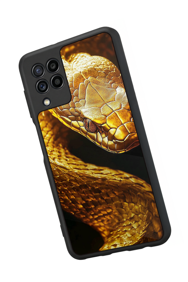 Samsung Galaxy M32 Uyumlu Yılan Tasarımlı Glossy Premium Kılıf