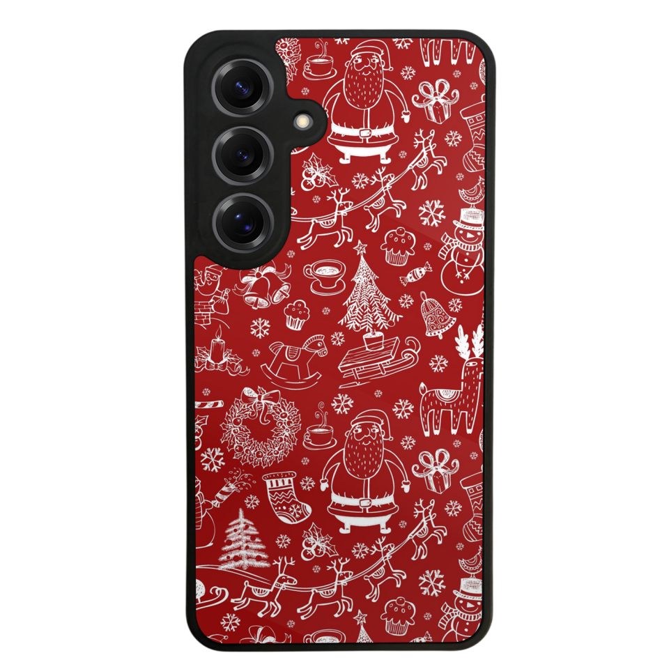 Samsung Galaxy S25 Uyumlu Yilbasi Christmas Tasarımlı Glossy Premium Kılıf