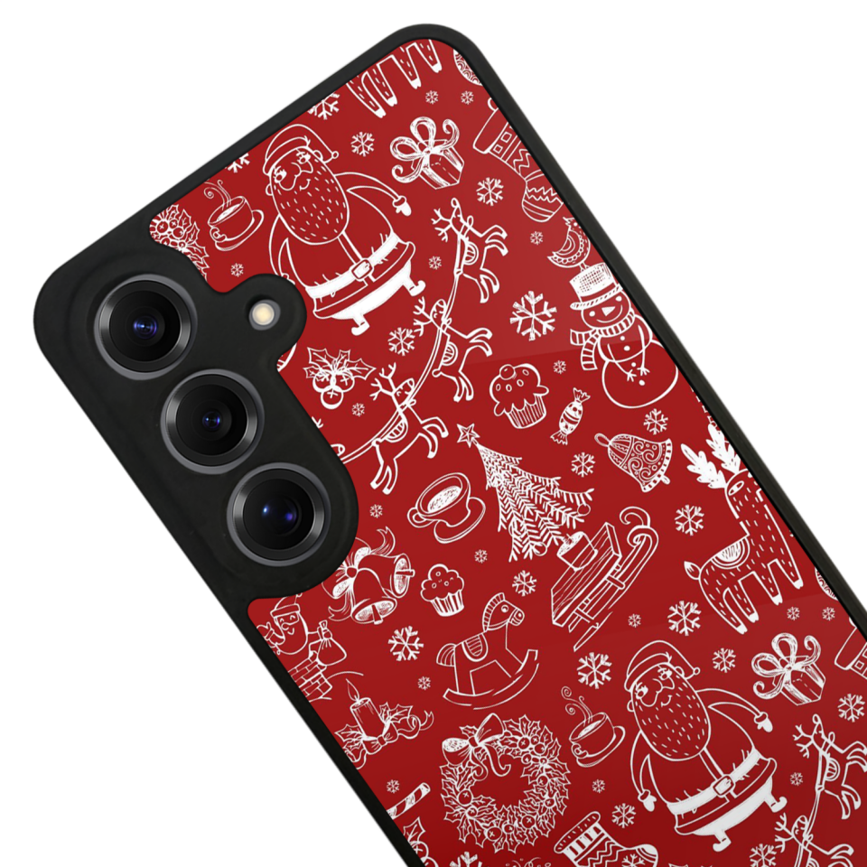 Samsung Galaxy S25 Uyumlu Yilbasi Christmas Tasarımlı Glossy Premium Kılıf