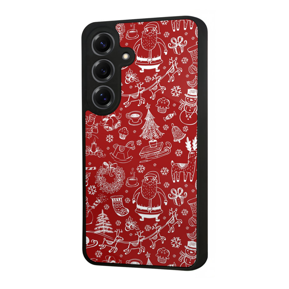 Samsung Galaxy S25 Uyumlu Yilbasi Christmas Tasarımlı Glossy Premium Kılıf