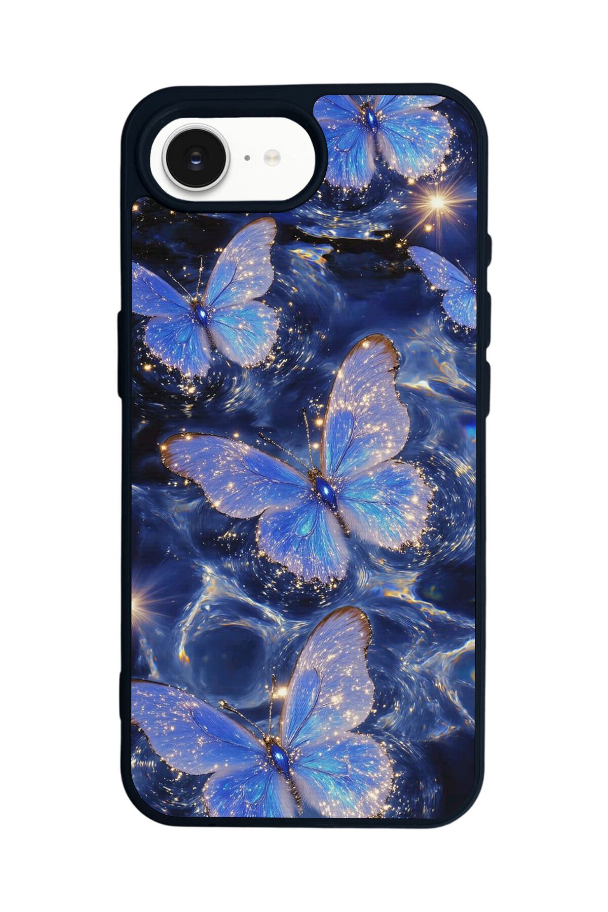 iPhone 16E Uyumlu Kelebek Tasarımlı Glossy Premium Kılıf