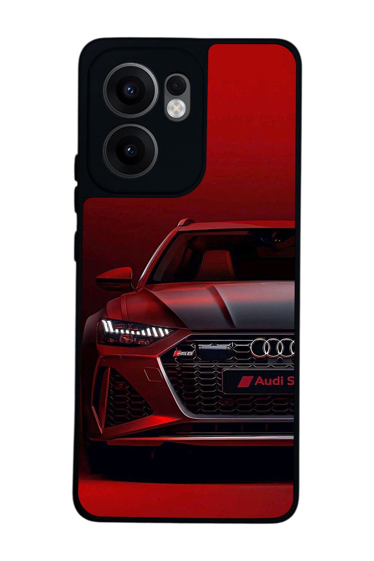 Oppo Reno 13F Uyumlu Audi Tasarımlı Glossy Premium Kılıf