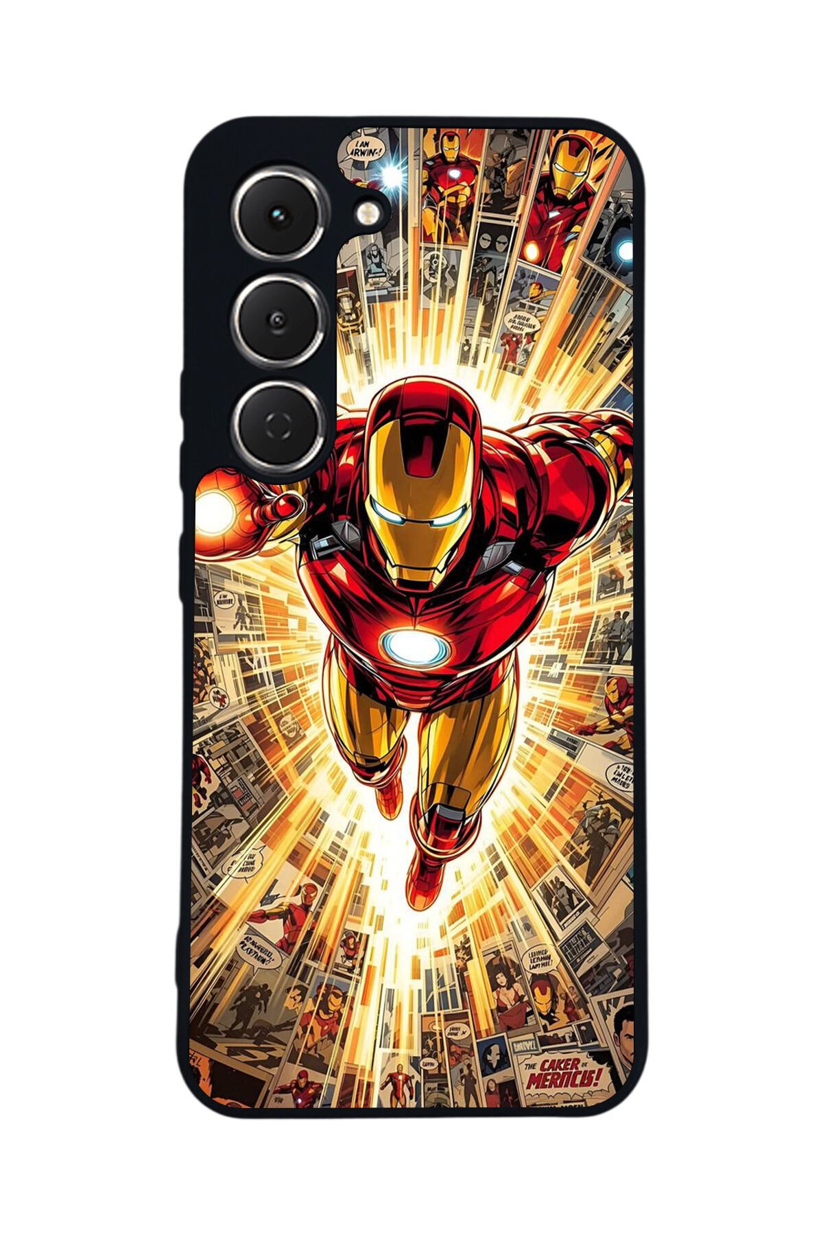Tecno Spark 40 Pro Uyumlu Iron Man ( Demir Adam ) Tasarımlı Glossy Premium Kılıf