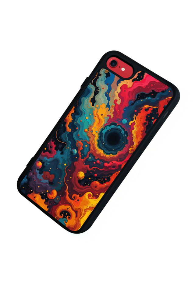 iPhone SE Uyumlu Abstract Tasarımlı Glossy Premium Kılıf