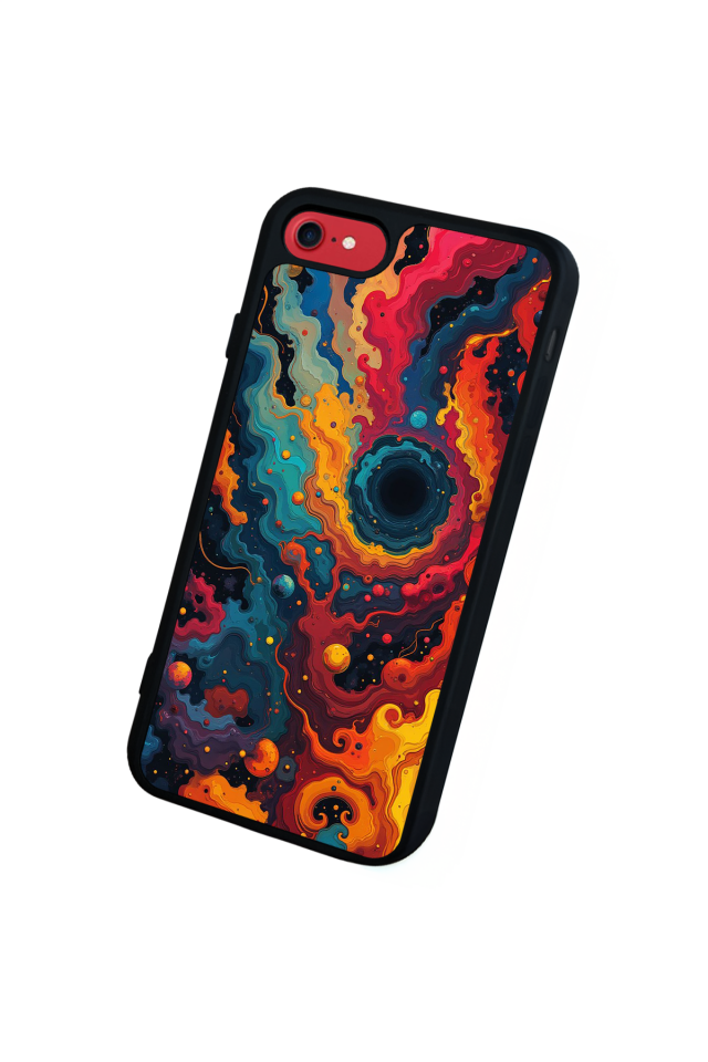 iPhone SE Uyumlu Abstract Tasarımlı Glossy Premium Kılıf
