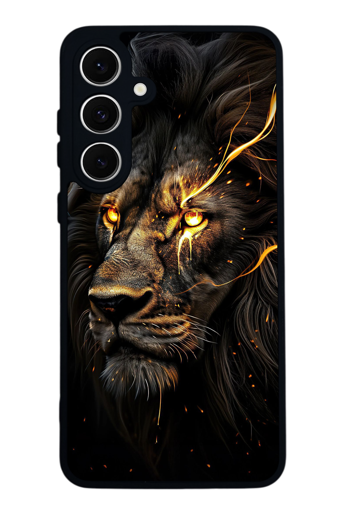 Samsung Galaxy S24 FE Uyumlu Aslan Tasarımlı Glossy Premium Kılıf