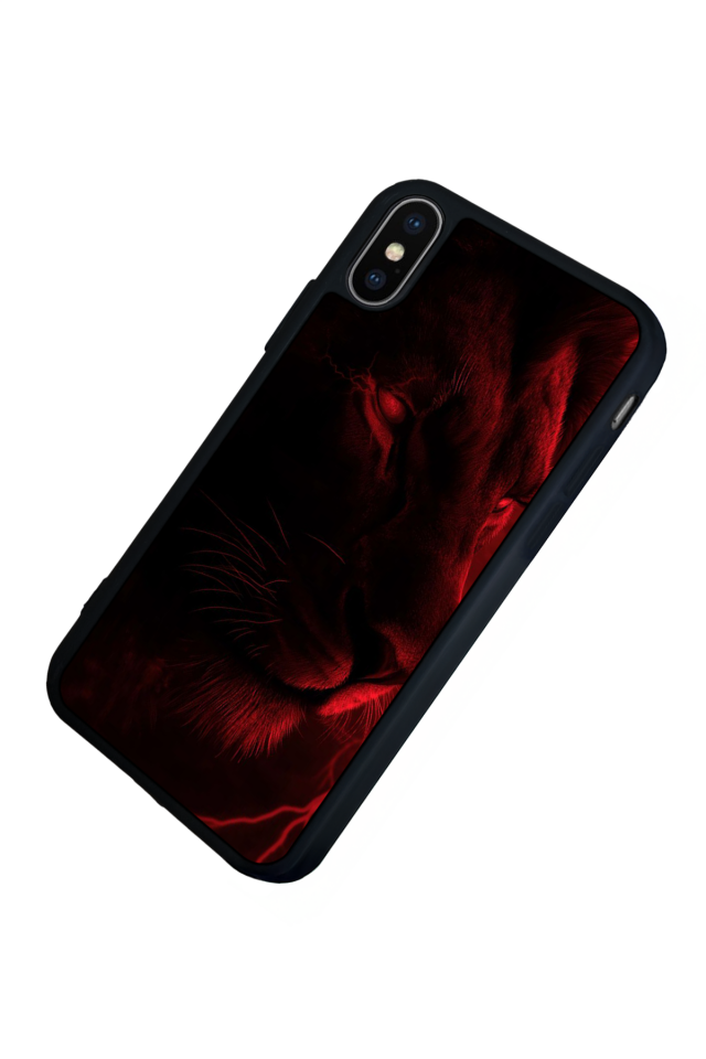 iPhone XS Max Uyumlu Aslan Tasarımlı Glossy Premium Kılıf
