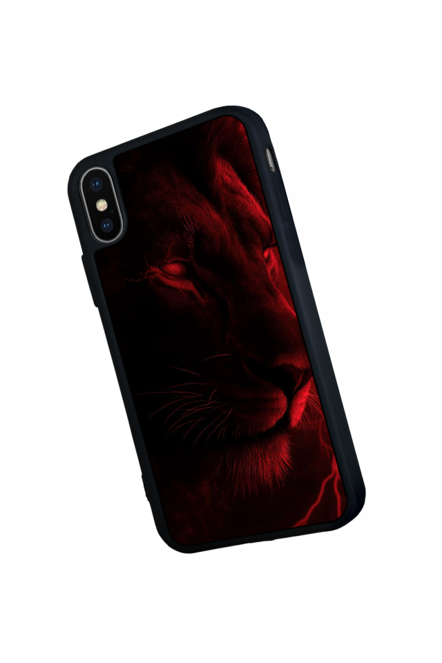 iPhone XS Max Uyumlu Aslan Tasarımlı Glossy Premium Kılıf