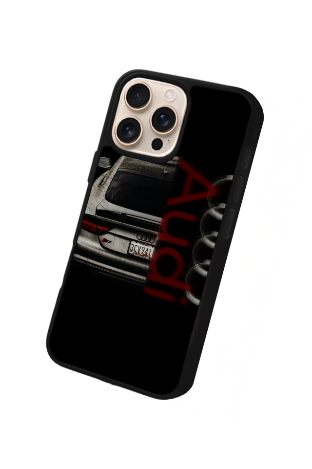 iPhone 14 Pro Uyumlu Audi Tasarımlı Glossy Premium Kılıf