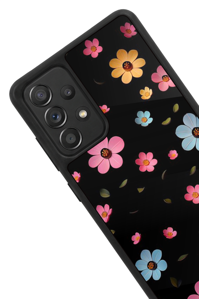 Samsung Galaxy A72 Uyumlu Cicek Tasarımlı Glossy Premium Kılıf