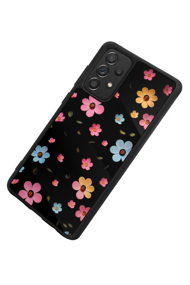 Samsung Galaxy A72 Uyumlu Cicek Tasarımlı Glossy Premium Kılıf