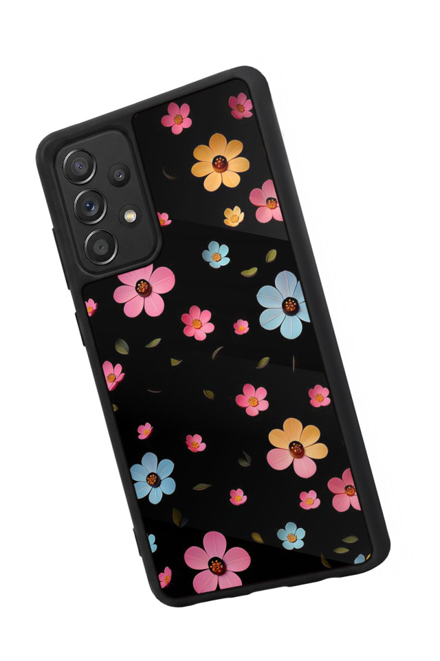 Samsung Galaxy A72 Uyumlu Cicek Tasarımlı Glossy Premium Kılıf