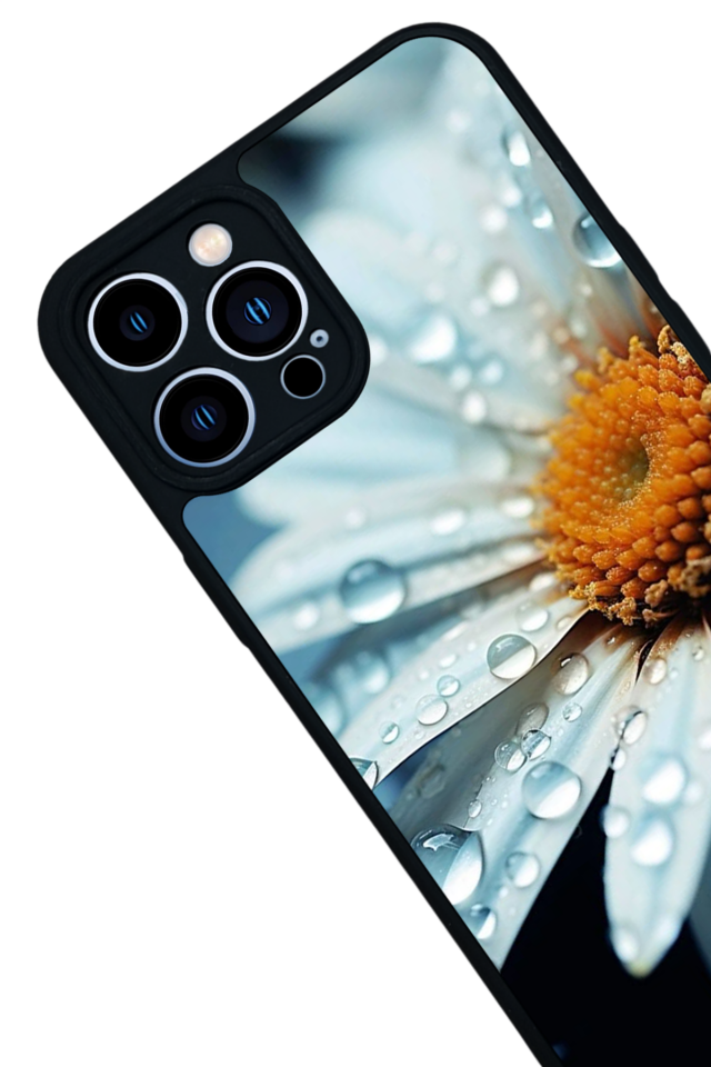 iPhone 12 Pro Max Uyumlu Cicek Tasarımlı Glossy Premium Kılıf