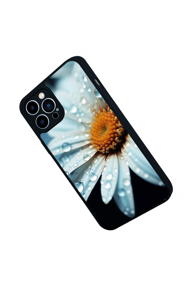 iPhone 12 Pro Max Uyumlu Cicek Tasarımlı Glossy Premium Kılıf