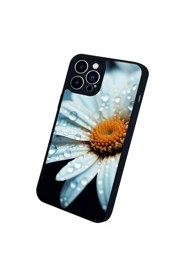 iPhone 12 Pro Max Uyumlu Cicek Tasarımlı Glossy Premium Kılıf